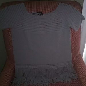 Yoana Baraschi fringe grey knit top M